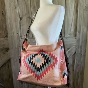 Western Aztec Tassel Handbag